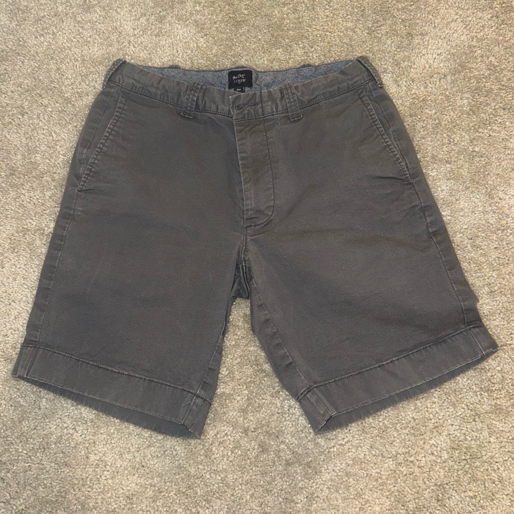 J. Crew Flex Chino Shorts Dark Gray Size 31 Waist 9” inseam